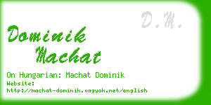 dominik machat business card